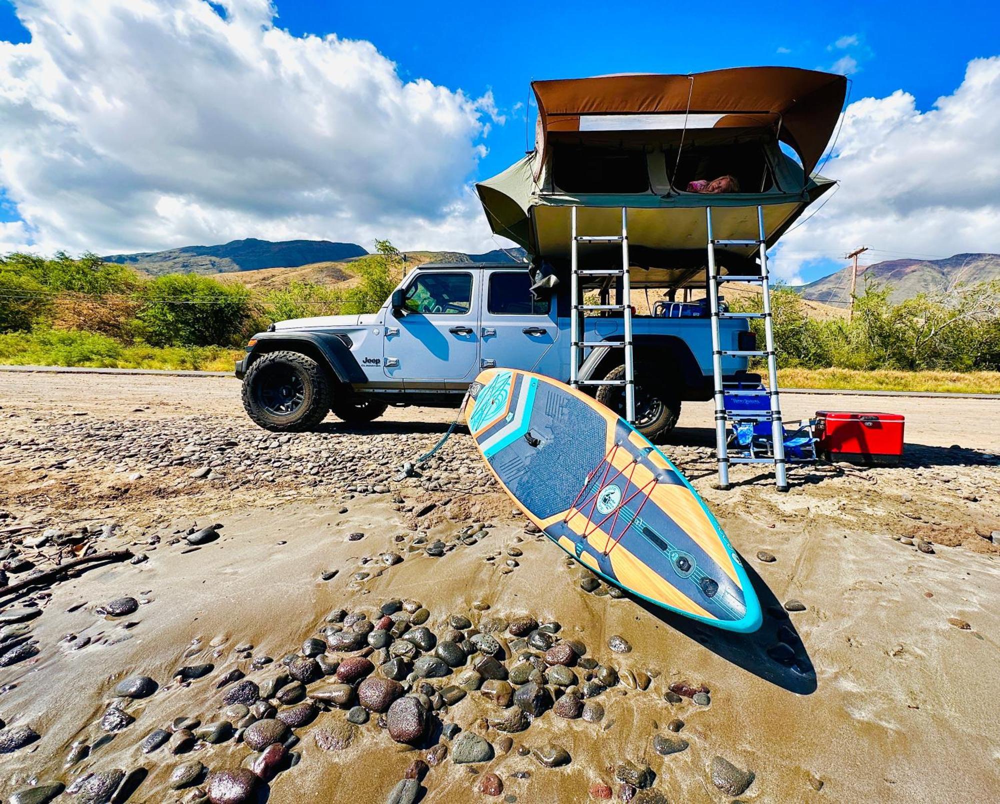 Glamping Embark On A Journey Through Maui With Aloha Glamp's Jeep And Rooftop Tent Allows To Discover Diverse Campgrounds, Unveiling The Island's Beauty From Unique Perspectives Each Day *